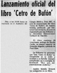 Lanzamiento oficila del libro "cetro de bufón"