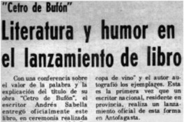 Literatura y humor en lanzamiento de libro.