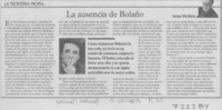 La ausencia de Bolaño