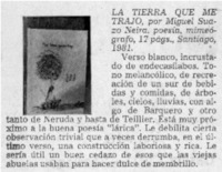 La tierra que me trajo