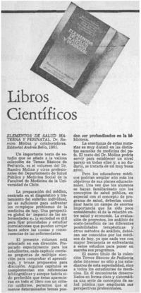 Elementos de salud materna y perinatal.