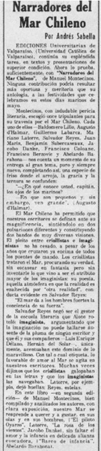 Narradores del mar chileno