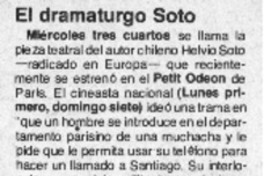 El dramaturgo Soto.