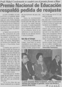 Premio Nacional de Educación respaldó pedida de reajuste