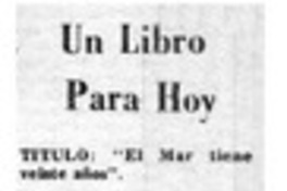 El mar tiene veinte años"