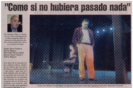 Como si no hubiera pasado nada"