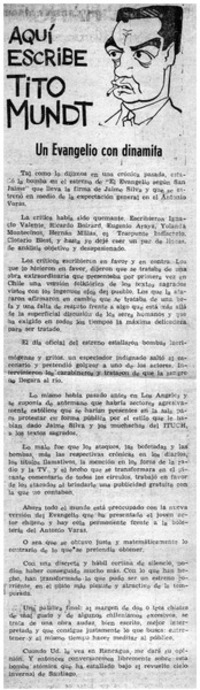 Un evangelio con dinamita