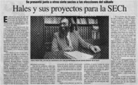 Hales y sus proyectos para la SECh : [entrevistas]