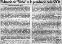 El decenio de "Filebo" en la presidencia de la SECH