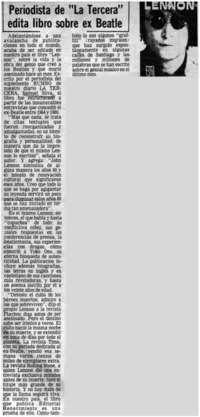 Periodista de "La Tercera" edita libri sobre ex Beatle.