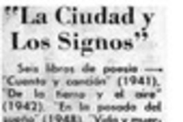La ciudad y los signos"