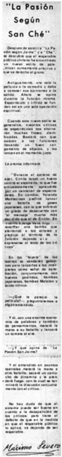 La pasión según san Ché"