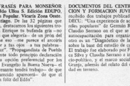 "Oraciones y frases para Monseñor Alvear"