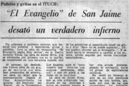 El evangelio" de san Jaime desató un verdadero infierno.