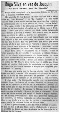 Hugo Silva en vez de Joaquín