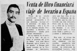 Venta de libro financiarpá viaje de becario a España.