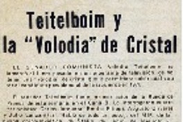 Teitelboim y la "Volodia" de cristal.