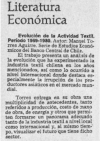 Evolución de la actividad textil. Período 1969-1980.