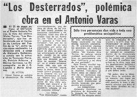 "Los desterrados", polémica obra en el Antonio Varas.