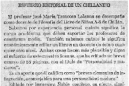 Esfuerzo editorial de un chillanejo