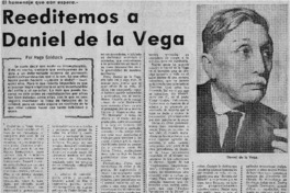 Reeditemos a Daniel de la Vega