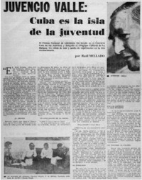 Cuba es la isla de la juventud : [entrevistas]