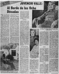 Juvencio Valle: al borde de las ocho décadas : [entrevistas]