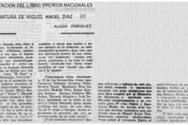 Presentación del libro: premios nacionales de literatura de Miguel Angel Díaz (II)