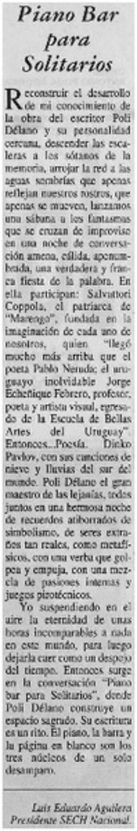 Piano bar para solitarios