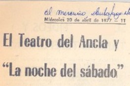 El teatro del ancla y "la noche del sábado".