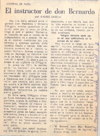 El instructor de don Bernardo