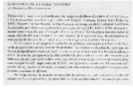 Elocuencia de la nada "conjuro"