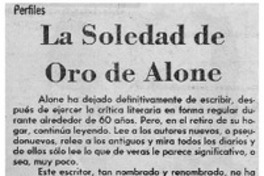 La soledad de oro de Alone