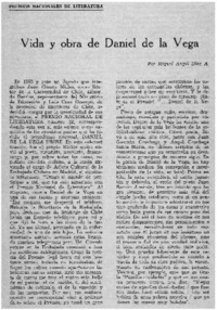 Vida y obra de Daniel de la Vega