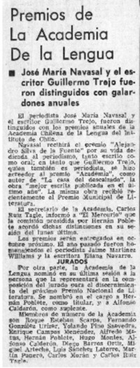 Premios de La Academia De La Lengua.