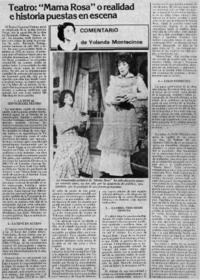 Teatro: "Mama Rosa" o realidad e historia puesta en escena