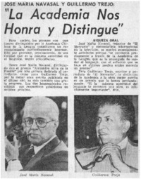 "La Academia nos honra y distingue".