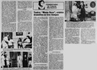 Teatro: "Mama Rosa" crónica dramática en tres tiempos