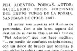 Piel adentro, poemas.