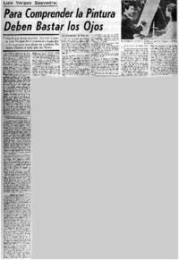 Para comprender al pintura deben bastar los ojos : [entrevistas]