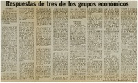 Respuestas de tres de los grupos económicos.