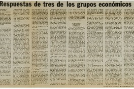 Respuestas de tres de los grupos económicos.