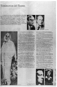 Testimonios del teatro : [entrevistas]