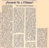 Recuerda ud. a D'Halmar