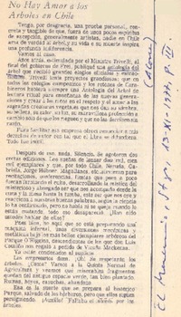 No hay amor a los árboles en Chile.