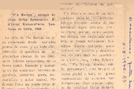 Pío Baroja"