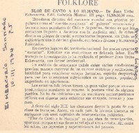 Flor de canto a lo humano.