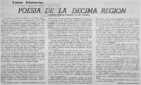 Poesía de la décima región