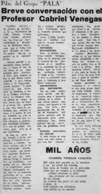Breve conversación con el profesor Gabriel Venegas