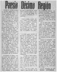 Poesía décima región